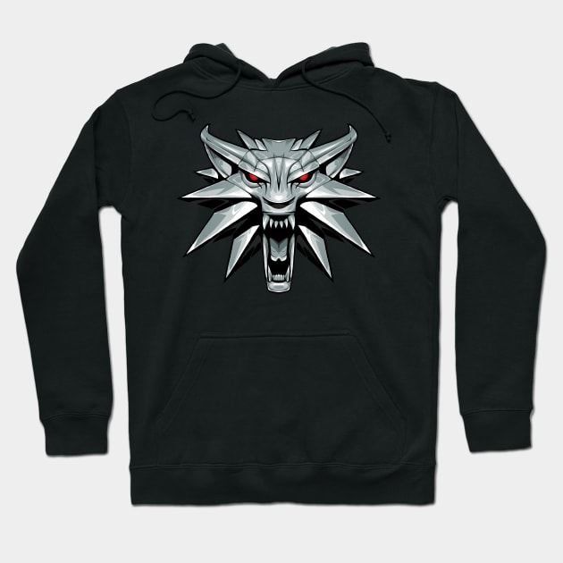 White Wolf Head Hoodie by nabakumov